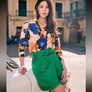 Sezane Florence Blouse in Maxi Flowers Print 38